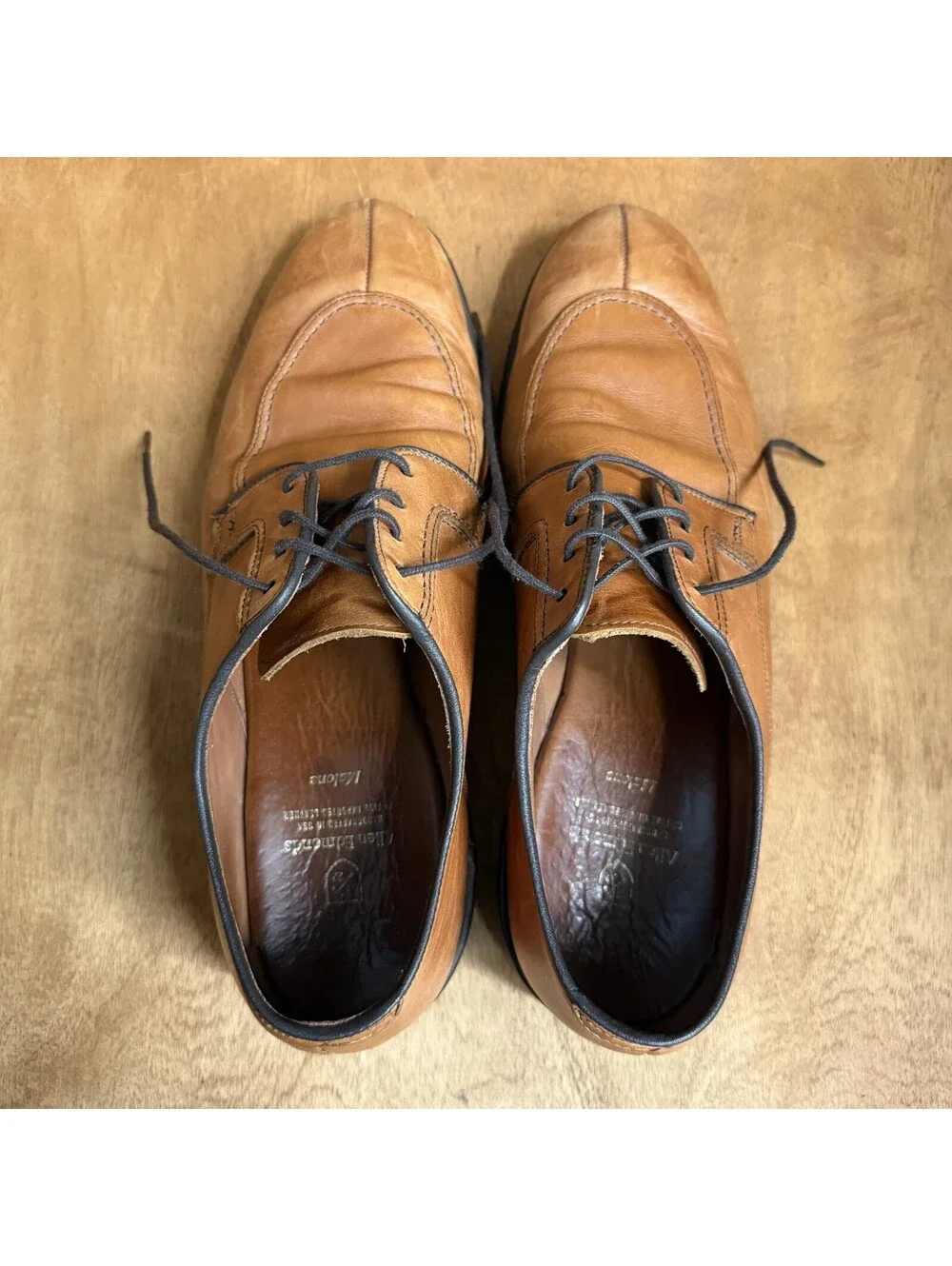Allen Edmonds Malone Shoes Mens 11 D Brown Leather Split Toe Casual Derby USA